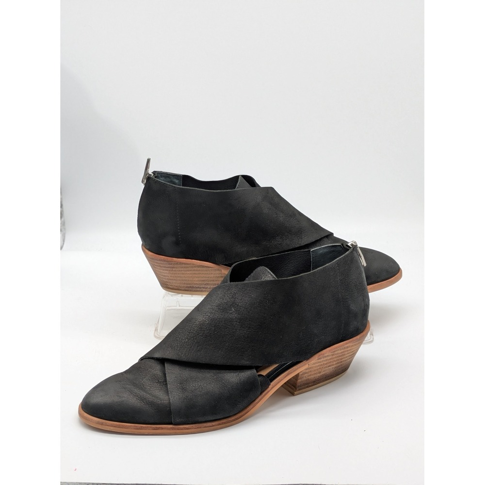 Dolce Vita Loida Womens 9 Black Nubuck Leather Cutout Ankle Booties Western
